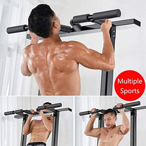 GY613 Power Tower Dip Station, Adjustable Pull Up Bar Multi-Functional Strength Training Exercise Home Gym Indoor Sport Workout Fitness Equipment