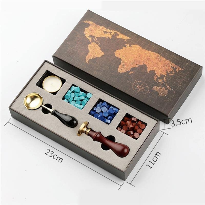 Stamps Wax Seal Box Kit Evening Wedding Invitation Decorative Wax Dipping Pot Set Stamping Plates Melt Packaging Craft Supplies