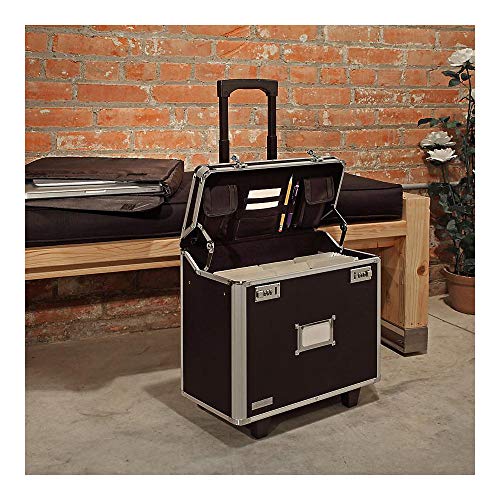 Vaultz Locking Mobile Business Case, Legal Size, 14.5 x 13.5 x 11 Inches, Black (VZ00194)