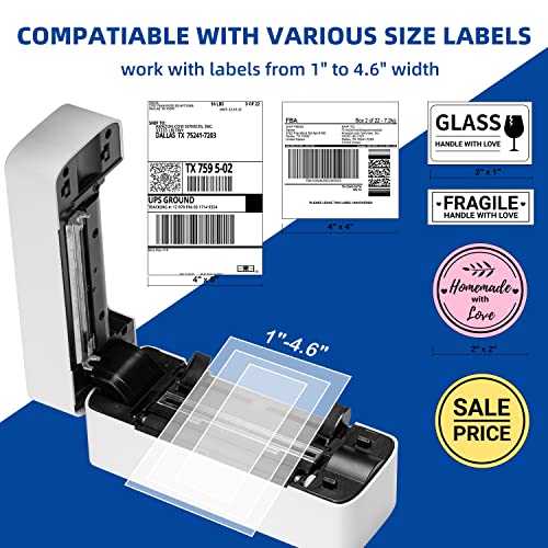 Phomemo Bluetooth Thermal Label Printer - Wireless Shipping Label Printer for Small Business, Portable Label Printer for Shipping Packages, Supports Amazon, USPS, Paypal, Ebay, Etsy