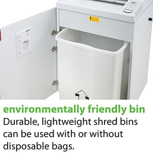 ideal. 3104 Continuous Operation Strip-Cut Centralized Office Paper/Staple/Paper Clip/Credit Card/CD/DVD Shredder, 27-30 Sheet Feed Capacity, 32 Gallon Bin, 1 Horsepower Motor, P-2 Security Level