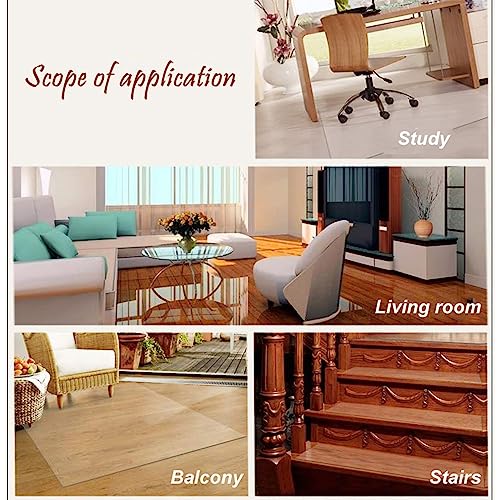 Katzowen Transparent Floor Mat - Non-Slip & Waterproof, Low Pile Carpet Protector