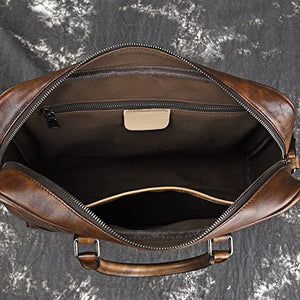 WALNUTA Postman Men's Bag Men's Handbag Briefcase Large Capacity Computer Bag Hand-painted (Color : A, Size : 38 * 28 * 8cm)