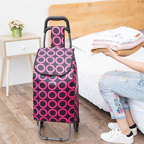 CBLdF Portable Small Pull Cart Folding Trolley - Utility Cart with Wheels