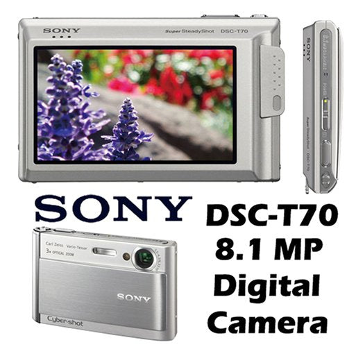 Sony Cybershot DSC-T70 8.1MP Digital Camera with 3x Optical Zoom & Image Stabilization