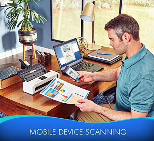 Brother Wireless Compact Desktop Scanner, ADS-1700W, Fast Scan Speeds, Easy-to-Use, Ideal for Home, Home Office or On-the-Go Professionals