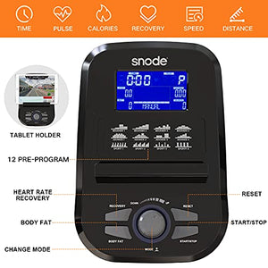 SNODE Programmed Magnetic Elliptical Machines for Home Use with Free APP - Eliptical Trainer Home Workout Equipment with 32 Level Resistance,Pulse Tension, Intelligent Workout App, LCD Display