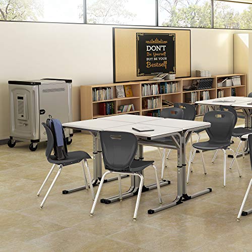 Learniture Shapes Series School Chair, 14" Seat Height, Graphite, LNT-INM3014GT-SO (Pack of 4)