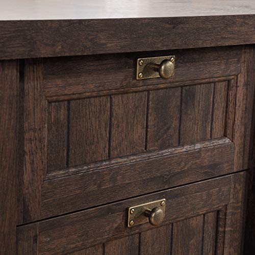 Sauder 422976 Costa Executive Desk, Coffee Oak Finish