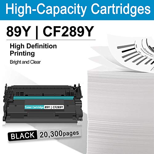 Extra High Yield Cartridge 89Y | CF289Y Toner Cartridge Replacement for HP Enterprise M507n M507dn M507dng MFP M528dn M528c M528f M528z Printer Toner Cartridge [2-Pack Black (with Chip)].