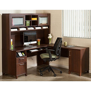 Bush Furniture Achieve L-Desk with Hutch