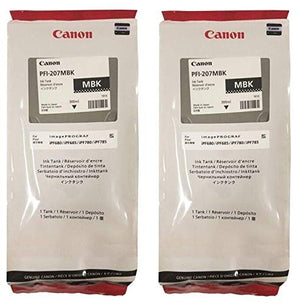 Canon PFI-207MBK Ink for iPF Printers Matte Black 2-Pack