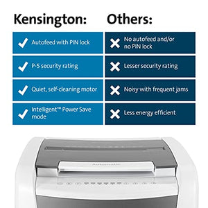 Kensington OfficeAssist 600-Sheet Auto-Feed Micro Cut Shredder - 29 Gallon Capacity