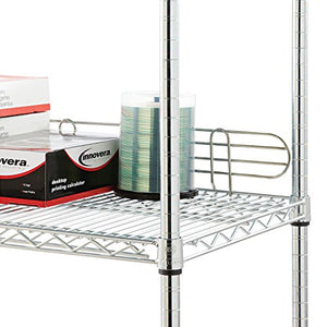 Alera ALESW59BS48SR Wire Shelving Back Support, 48" Wide, Silver (Pack of 2 Supports)