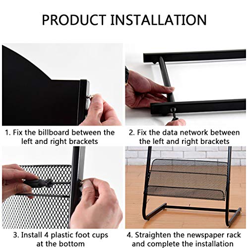 Literature Display Rack, Floor-Standing Newspaper Display Rack for Brochures - Trade, Exhibition, Reception, Office