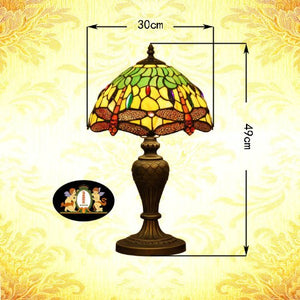 Tiffany Europaische retro style hand-painted stained glass table lamp