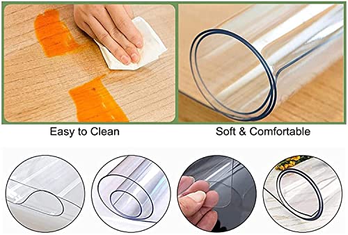 ZHOUHONG Hard-Floor Chair Mat - PVC Transparent Non-Slip Protection Mat