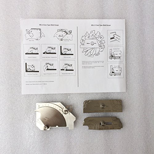 JINSLU Welding Tool Kit Welding Measure Gauge Combine Suit 16 Piece/Set test ulnar welder inspection welding gauge