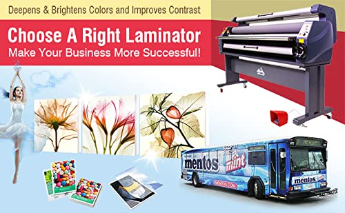POVOKICI 110V 63in Cold Roll Laminator - Enhanced Version Heat Assisted Wide Format Laminating Machine