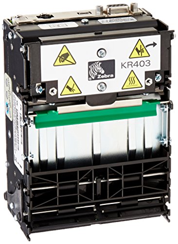 Zebra Technologies P1009545 Series KR403 Kiosk Receipt Printer, Serial and USB Connection, Black