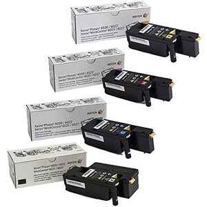Xerox 106R02756, 106R02757, 106R02758, 106R02759 Phaser 6022 WC 6027 Standard Yield Toner Cartridge Set