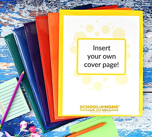 StoreSMART - Plastic School/Home Folders Archival Folders - Primary Colors 300 Pack - 50 Each of Six Bright Colors (SH900PCP300ENG)
