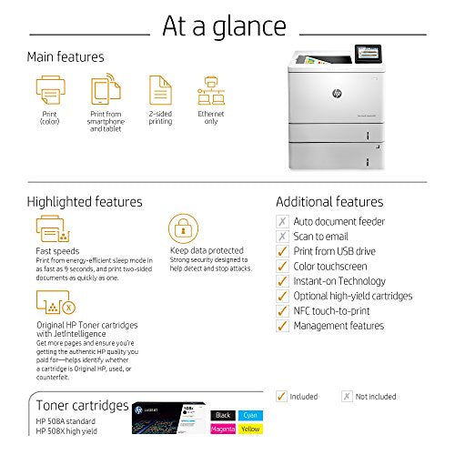HP LaserJet Enterprise M553x Color Printer, (B5L26A)