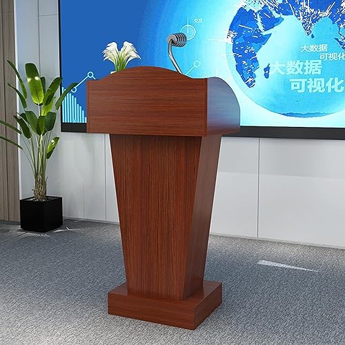 SMuCkS Wood Lectern Podium Floor Standing - Red