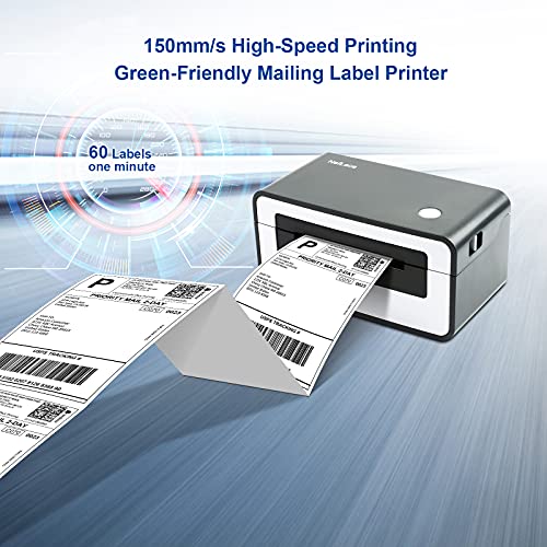 NefLaca Thermal Label Printer,4x6 High Speed USB Shipping Label Printer Commercial Direct Thermal Label Maker One Click Setup Compatible with Amazon, Ebay, Etsy, Shopify and FedEx (Black)