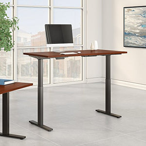 Move 60 Series 60W x 30D Height Adjustable Standing Desk in Hansen Cherry with Black Base