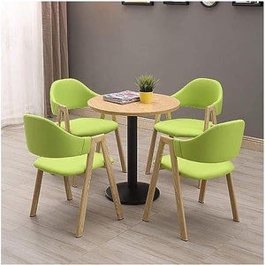 DOKERS Office Reception Table and Chair Set - 4-Person Modern Wooden Furniture, Minimalist Design