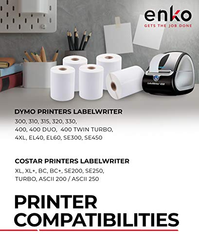enKo Dymo 4XL Labels 4 x 6" 1744907 Compatible for Dymo Labelwriter 4XL Shipping Label Thermal Printer (48 Rolls, 10,560 Labels)