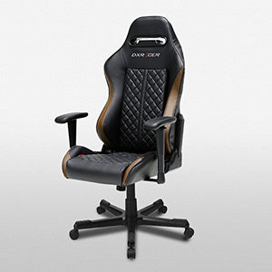 DXRacer OH/DF73/NC Drifting Series Black and Coffee Gaming Chair - Includes 2 Free Cushions
