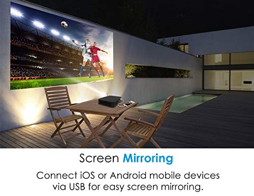 Optoma LH150 Portable 1080p LED Mini Projector with Battery, for Outdoor Movies or Office Presentations, 2.5 Hour Battery Life, USB Display Screen Mirroring, Smartphone Compatible