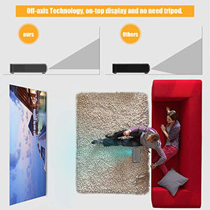 Cocar 3D Mini Projector T6 DLP-Link 2400 Lumen Portable Video Projector Android 6.0 2020 New Upgrade Built-in Battery Louder Speaker WiFi Bluetooth HDMI Support 4K Keystone Correction