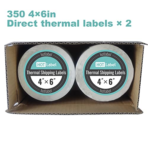 HotLabel S8 Thermal Label Printer - with 800 4×6 Shipping Labels - USB Barcode Sticker Maker Machine, Direct, Jar Bottle Labeller, UPS USPS FedEx Amazon Ebay Etsy Packages Postage Writer Windows Mac