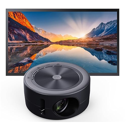 Byikun Portable 1080P Full HD Outdoor Movie Projector with USB HDMI Interface & Remote Control