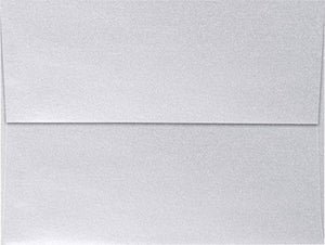LUXPaper A7 Invitation Envelopes for 5 x 7 Cards in 80 lb. Silver Metallic, Printable Envelopes for Invitations, w/Peel and Press Seal, 1000 Pack, Envelope Size 5 1/4 x 7 1/4 (Silver)