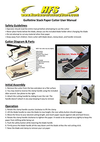 HFS 17" Blade A3 Heavy Duty Guillotine Paper Cutter (A3-17'' Paper Cutter)