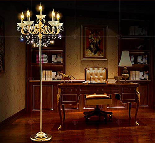 Zinc Alloy Heavy Base Crystal Floor Lamp Ground Lamp Light Chandelier