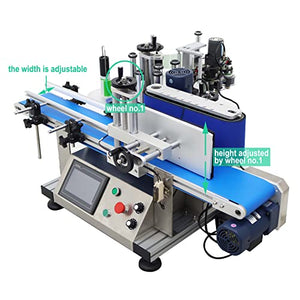 TECHTONGDA Automatic Round Bottle Labeling Machine with Printer Conveyor - Bottle Diameter 1.5-3.9inch