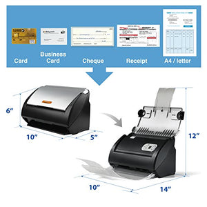 Plustek PS186 High Speed Document Scanner, with Auto Document Feeder (ADF). For Windows 7 / 8 / 10