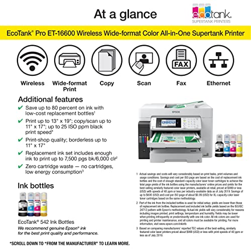 Epson EcoTank Pro ET-16600 Wide-Format All-in-One Inkjet Printer