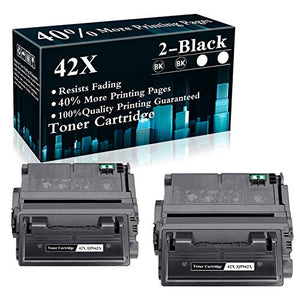 2 Pack 42X | Q5942X Black Compatible Toner Cartridge Replacement for HP Laserjet 4200 4200N 4200dtn 4250 4250n 4250dtnsl 4300n 4300dtns 4350n 4350tn 4350dtn M4345xs M4345xm MFP Printer,Sold by TopInk