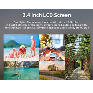 BaNbe Film and Slide Scanner 22MP High-Resolution Negative Converter - Convert Color & B&W 135Film/35mm/110Film to JPG, USB Output