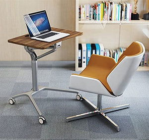 None Mobile Standing Desk Rolling Laptop Sit Stand Desk Height Adjustable Home Office Computer Workstation