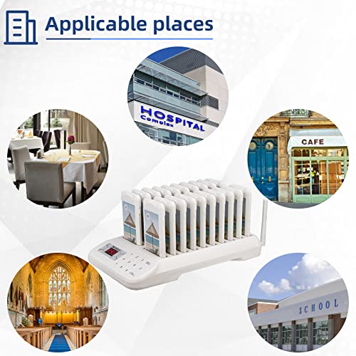 Retekess TD172 Restaurant Pager System with Vibrate, 999 Beepers - 30 Pagers for Restaurants