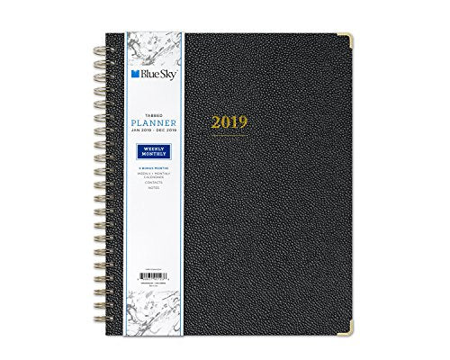 Blue Sky 2019 Weekly & Monthly Planner, Hardcover, Twin-Wire Binding, 8.5" x 11", Carerra