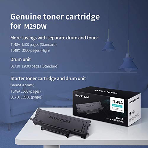 Pantum M29DW Wireless All-in-One Laser Printer, Duplex Two-Sided Printing, Networking & USB 2.0 (33PPM, One-Year Limited Warranty)