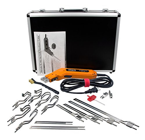 Hot Knife Foam Heat Cutter Kit, Handheld Heat Cutter, Styrofoam Cutter, Polyurethane, Polyethylene, Polyester & Polyether Foam Hot Cutter, Sponge Rubber Cutter - Hercules SC-190 Hotknife Master Kit 2